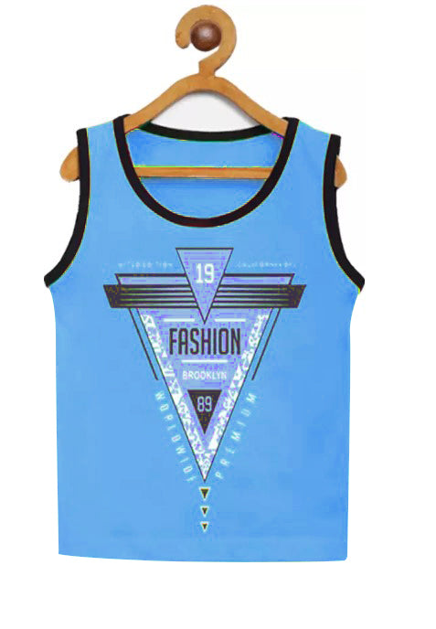Boys' Sleeveless Printed Vest Set - Pack of 3