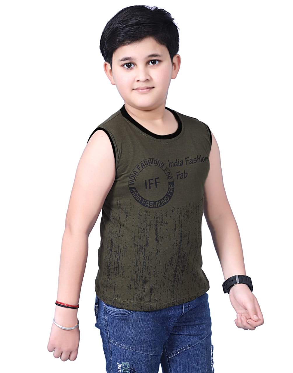 Boys' Sleeveless Grunge Tees - Pack of 3