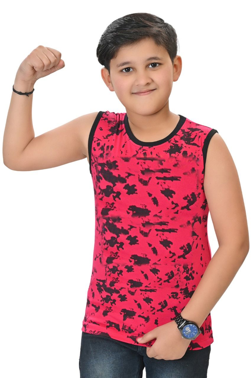 Boys Pack Of 3 Abstract Printed Round Neck Cotton T-shirts