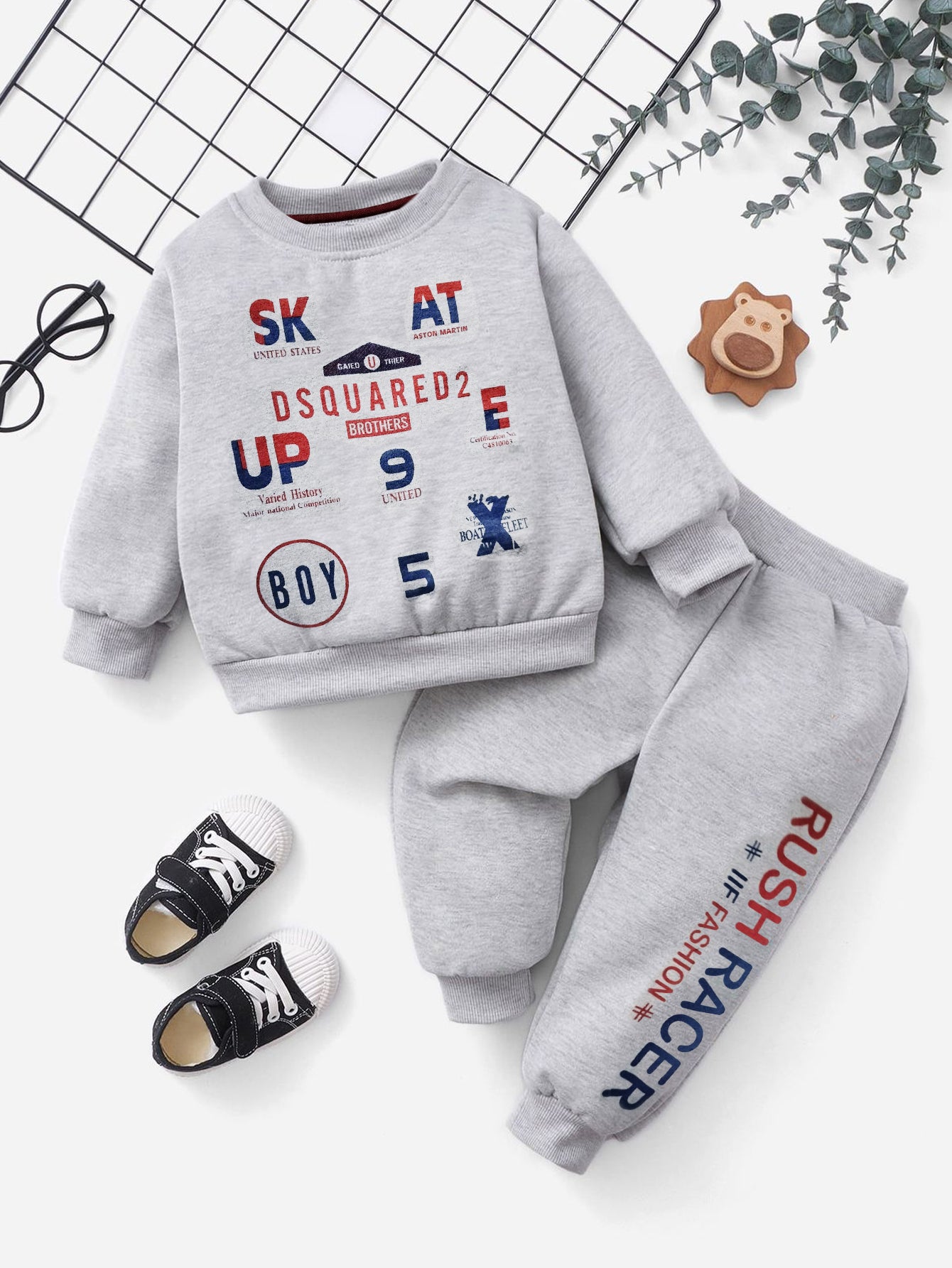 Kids 2-Piece Fleece Sweatshirt with Joggers