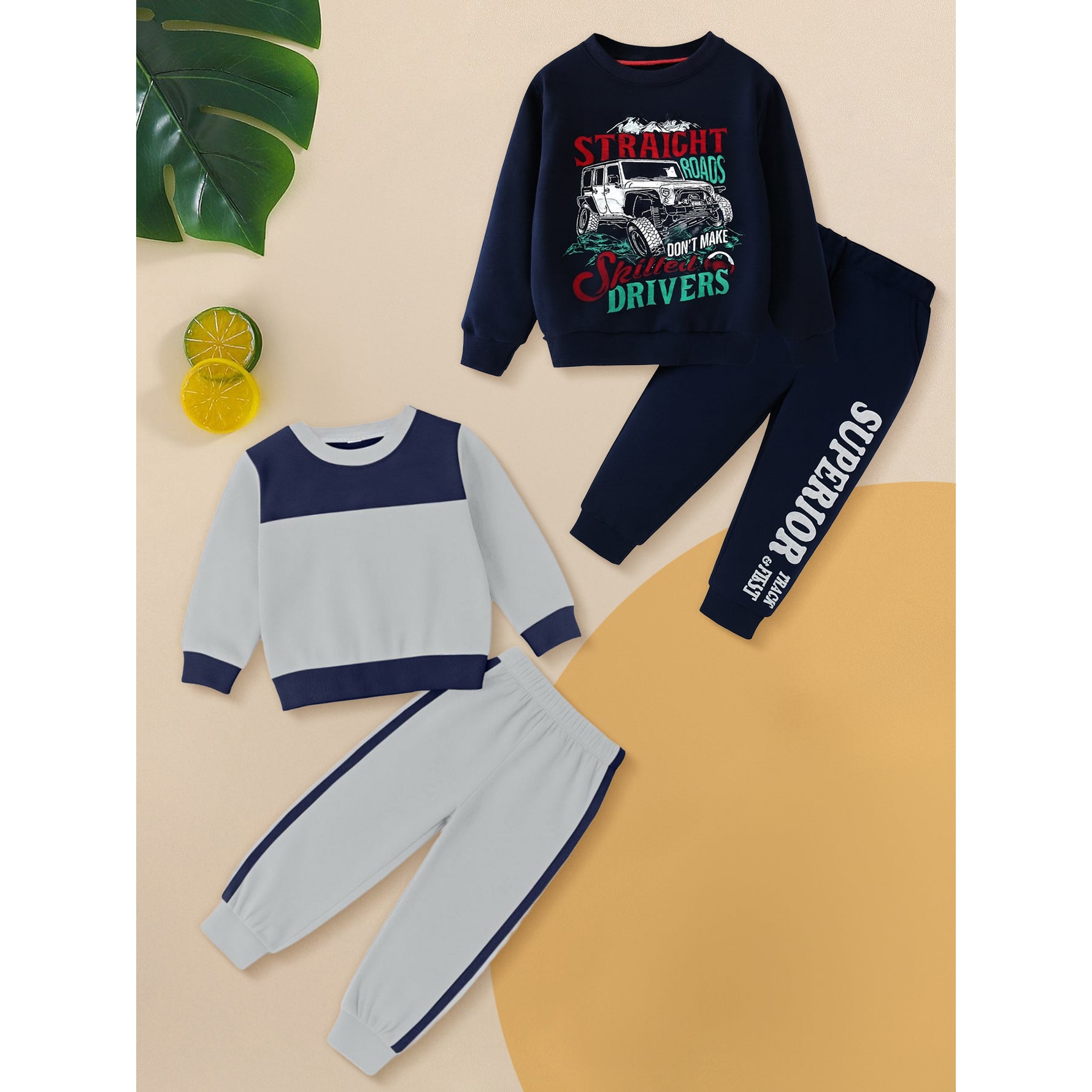 Kids 2-Piece Fleece Sweatshirt with Joggers