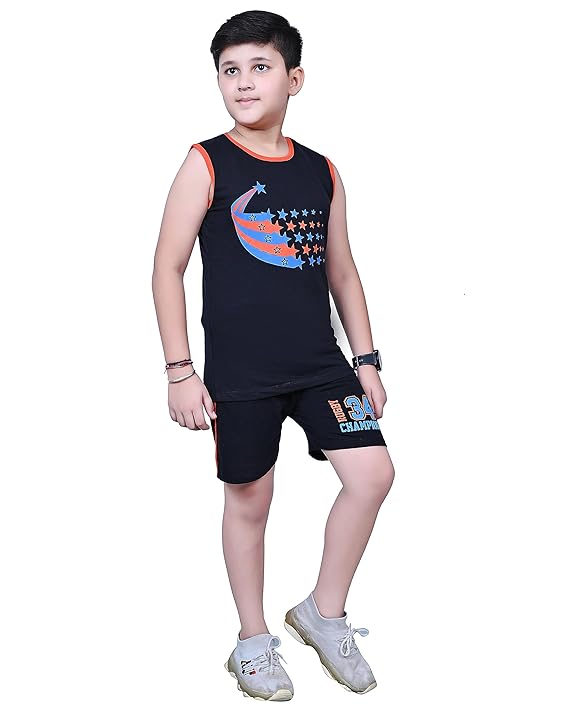 INDIA FASHION FAB Adorable Kids T-Shirt and Shorts Clothing Set - Perfect for Boys and Girls.