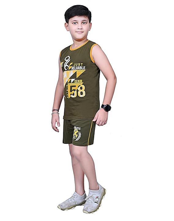 INDIA FASHION FAB Adorable Kids T-Shirt and Shorts Clothing Set - Perfect for Boys and Girls.