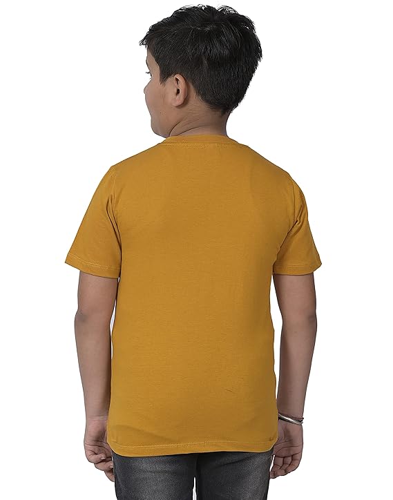 INDIA FASHION FAB Boys' Pure Cotton Printed Star Half Regular Fit T-Shirt (Pack of 3)