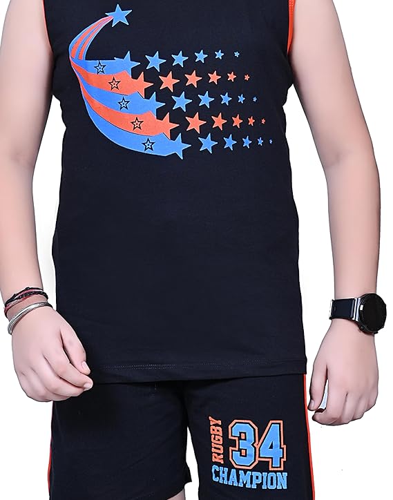 INDIA FASHION FAB Adorable Kids T-Shirt and Shorts Clothing Set - Perfect for Boys and Girls.