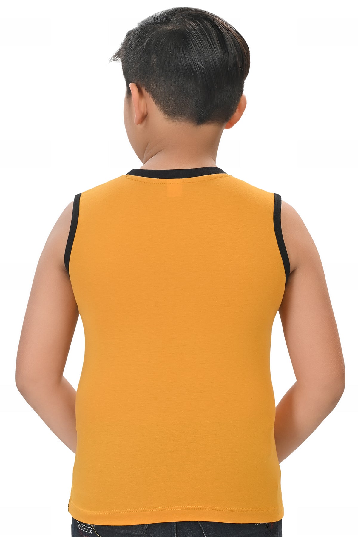 Boys' Cotton Printed Muscle Tees – Pack of 3