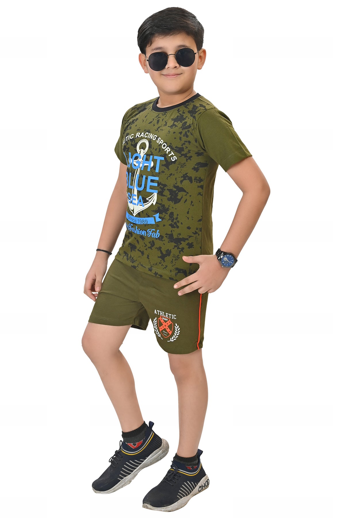 Boys' Printed Sleeveless Co-Ord Set – Pack of 2