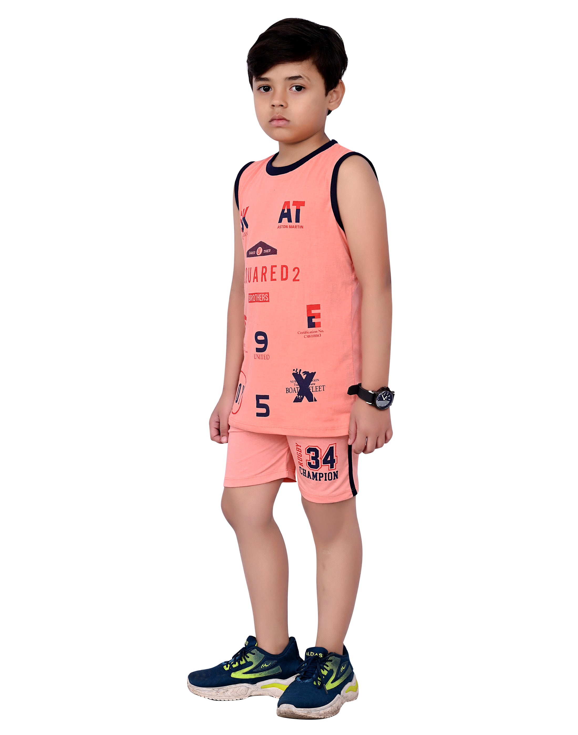 Boys' Summer Cotton Co-Ord Set – Pack of 2