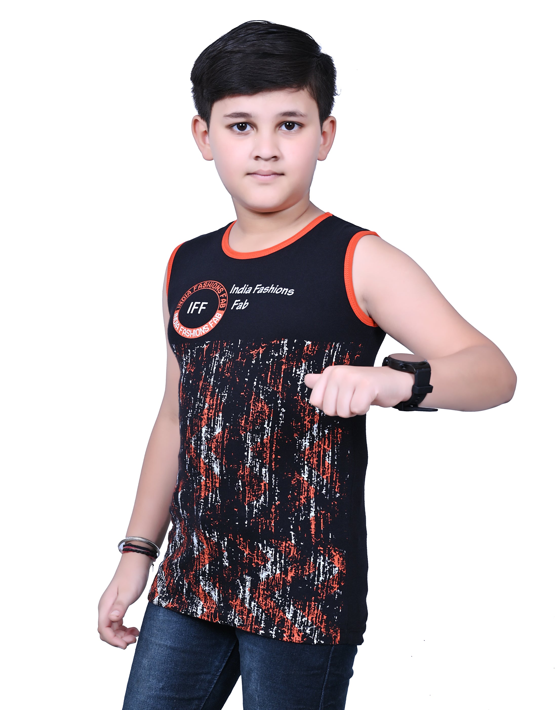 Boys' Summer Tees - Stylish Brushstroke Print (Set of 3)