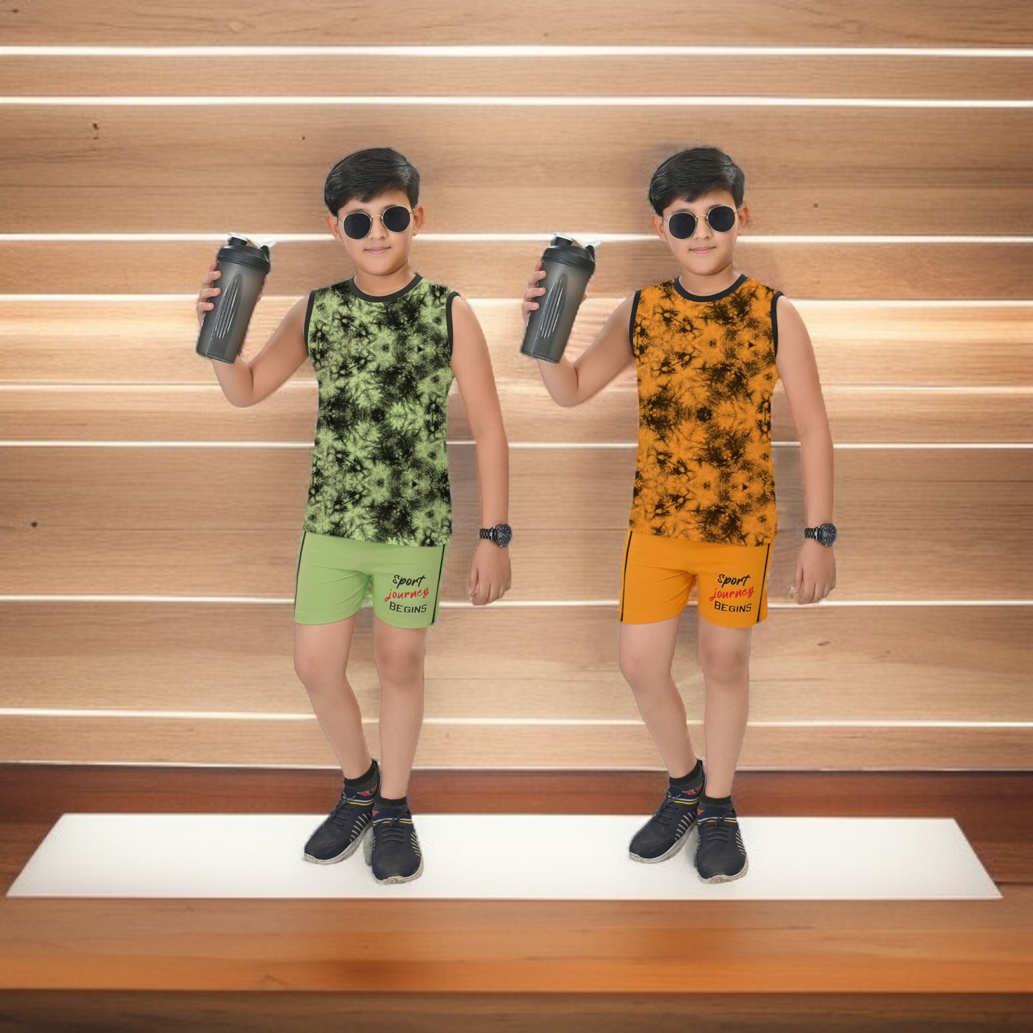 Boys' Vibrant Tie-Dye Co-Ord Set - Pack of 2