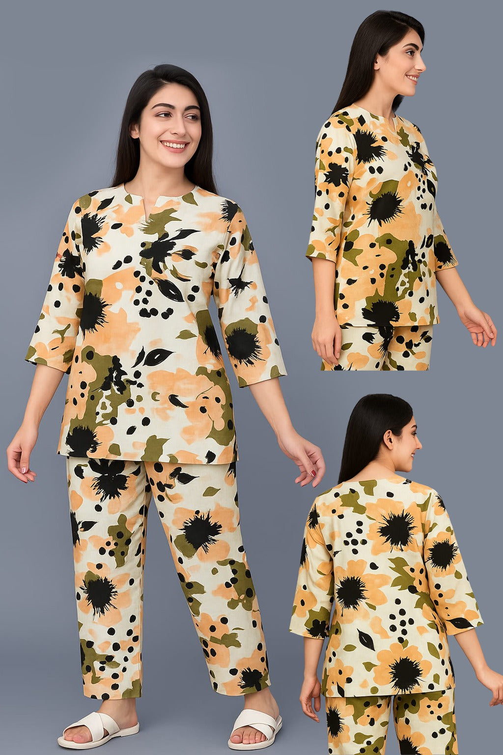 Dusk Bloom Cotton Sleepwear Set