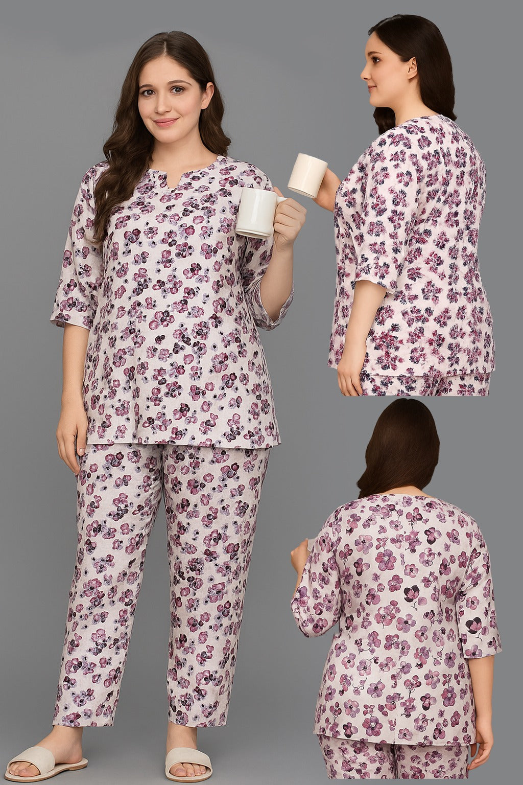 Midnight Bloom Women's Sleepwear Set